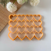 16-Piece Heart Shape Cutter Set – One Press, 16 Perfect Hearts